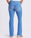 High Rise Flap Pocket Bootcut Jeans