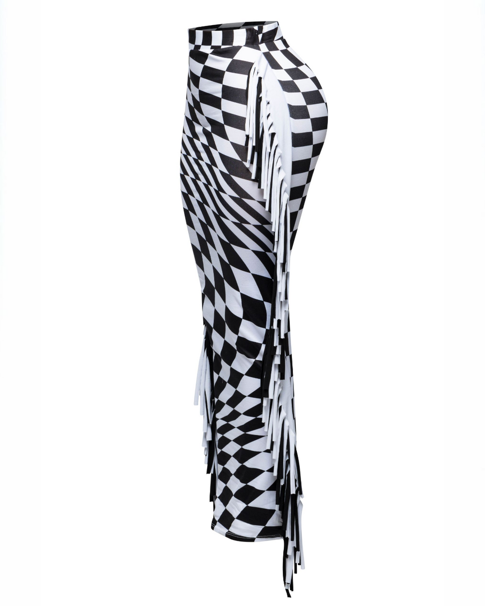 Monochrome Muse Fringe Skirt