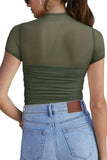 Mesh Short Sleeve Top *Multiple Color Options*