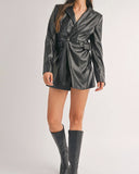 Risky Business Faux Leather Romper