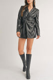 Risky Business Faux Leather Romper