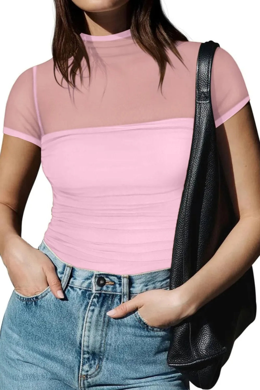 Mesh Short Sleeve Top *Multiple Color Options*