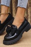 Bow Faux Leather Loafers *Multiple Color Options*