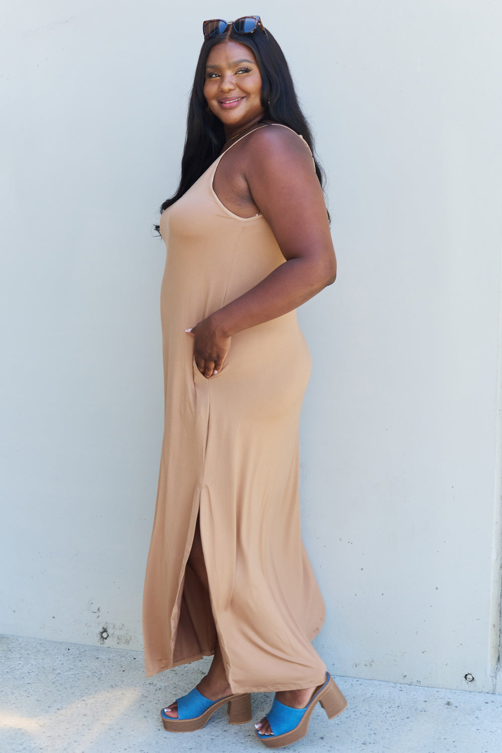 Good Energy Side Slit Maxi Dress