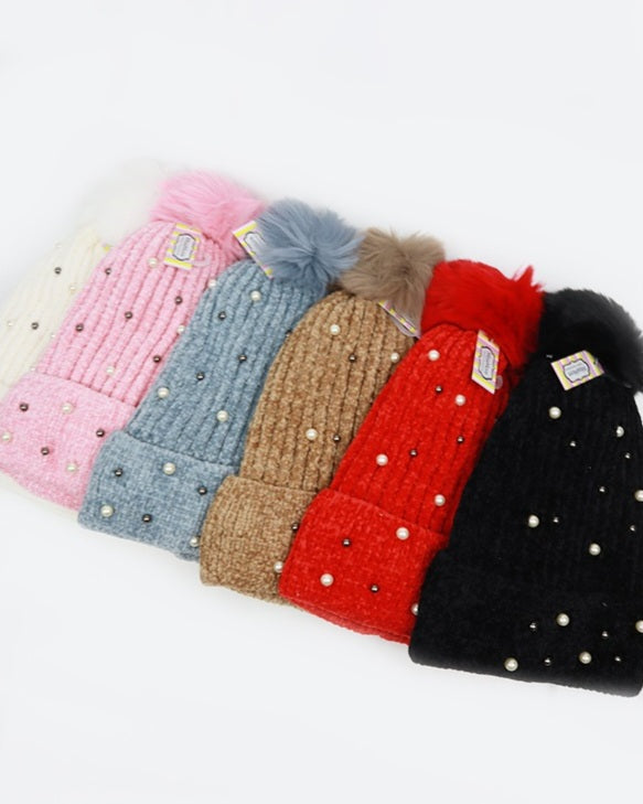 Pearl Chenille Beanie