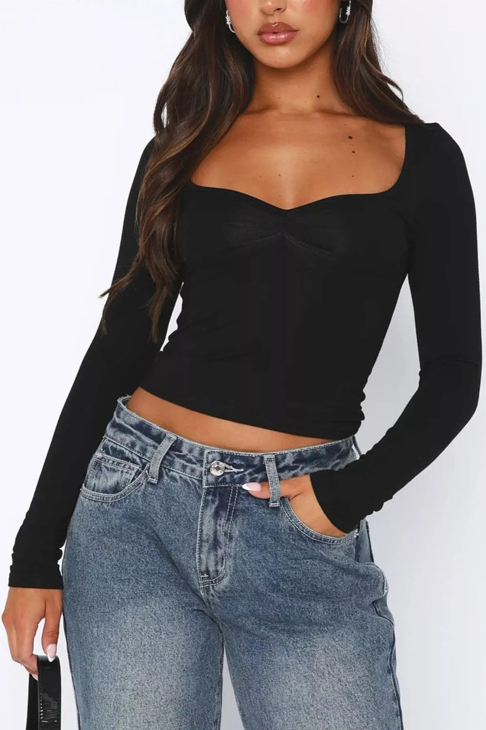 Sweetheart Neck Crop Tee *Multiple Color Options*