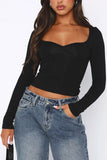 Sweetheart Neck Crop Tee *Multiple Color Options*