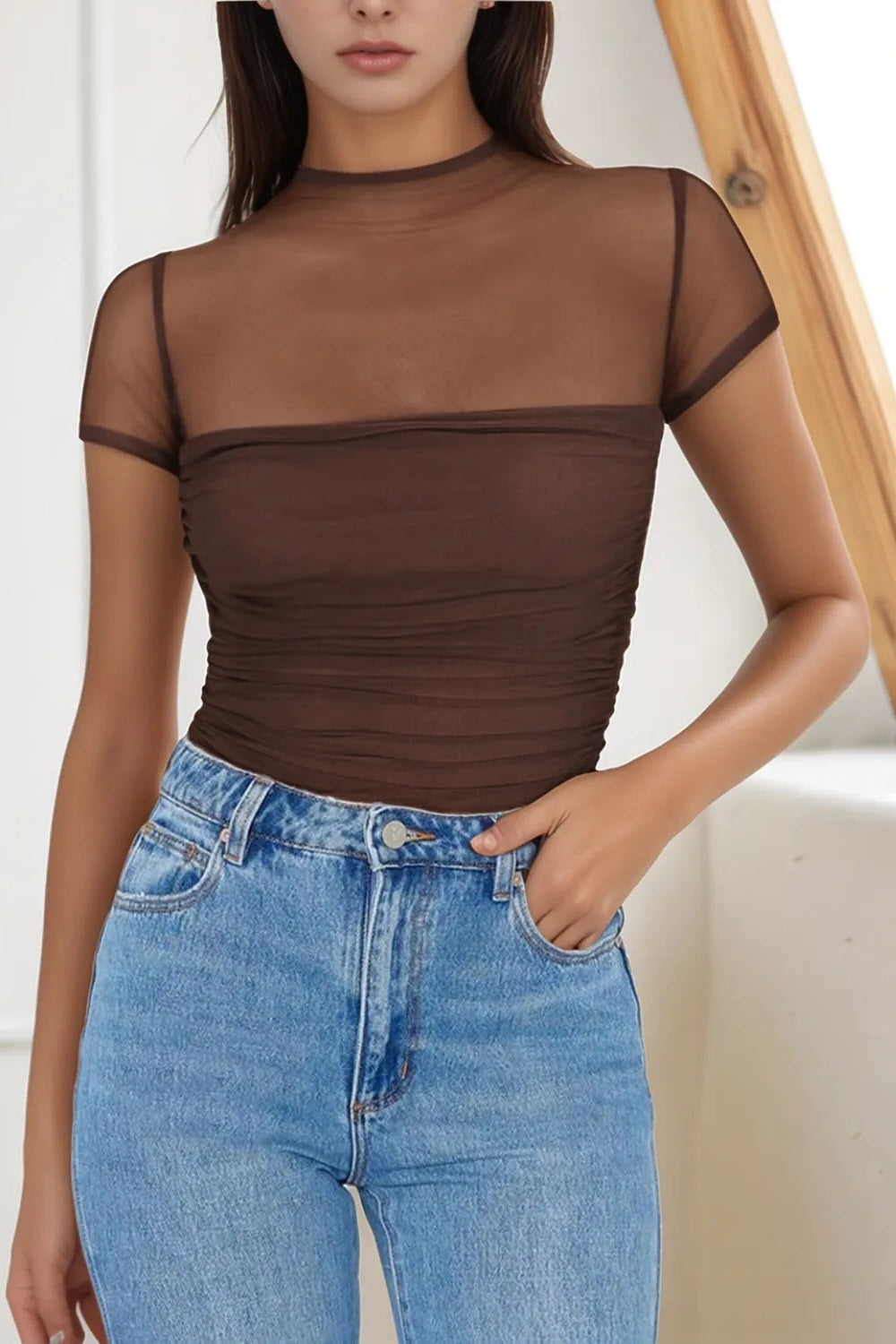 Mesh Short Sleeve Top *Multiple Color Options*