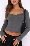 Sweetheart Neck Crop Tee *Multiple Color Options*