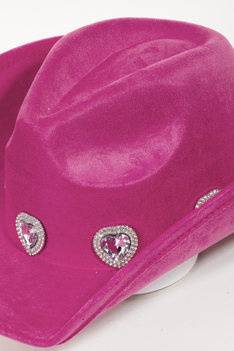 Rhinestone Heart Cowboy Hat *Multiple Color Options*