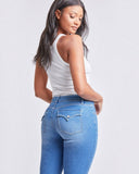 High Rise Flap Pocket Bootcut Jeans