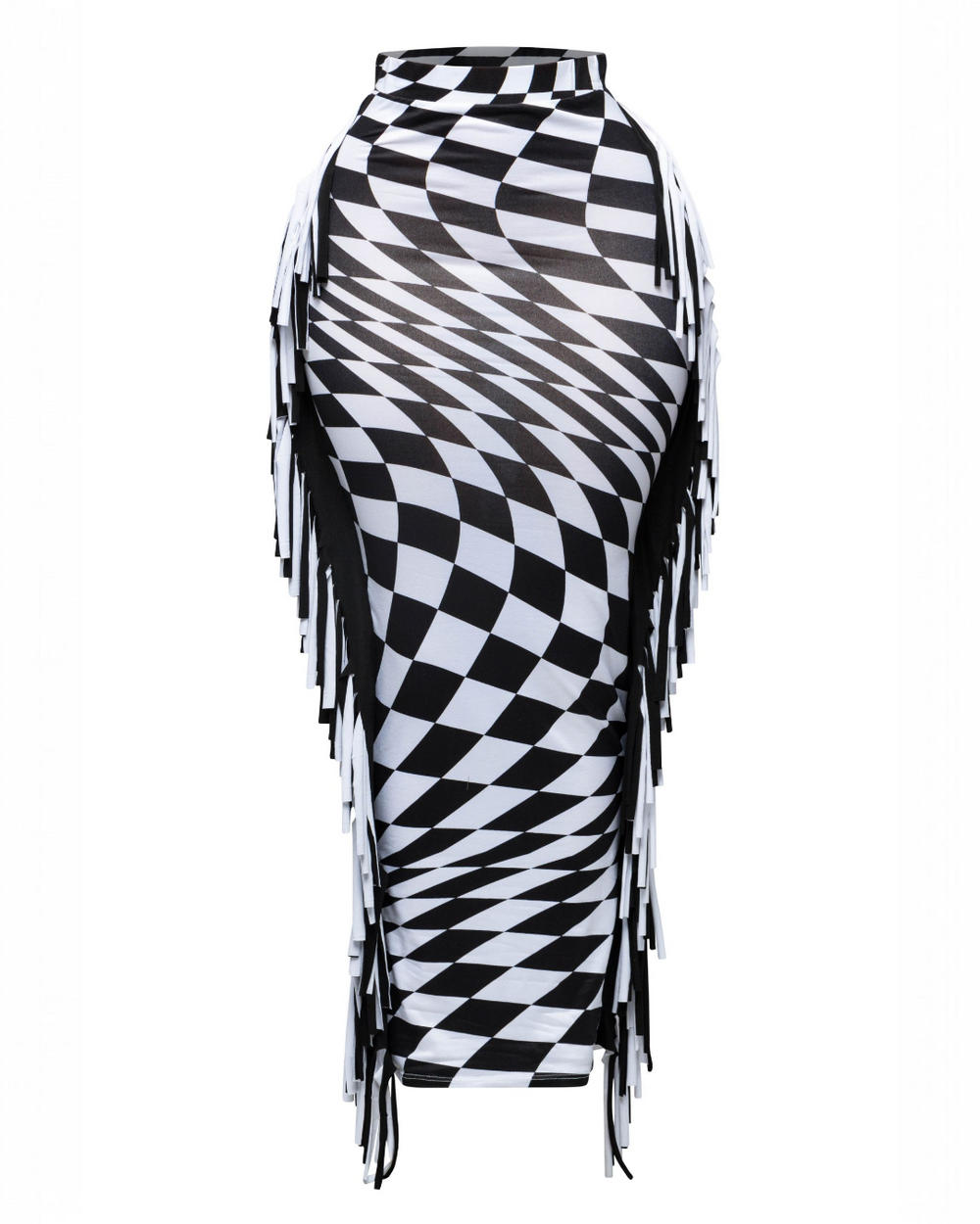 Monochrome Muse Fringe Skirt