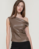 Downtown Darling Faux Leather Top