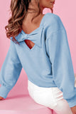 Bow Cutout Detail Sweater *Multiple Color Options*