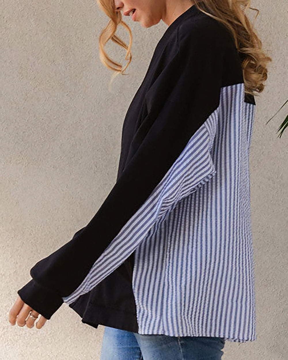 Newport Striped Contrast Cardigan