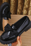 Bow Faux Leather Loafers *Multiple Color Options*