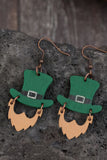 Wooden Leprechaun Dangle Earrings