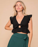 Midnight Breeze Airflow Tie-Front Top