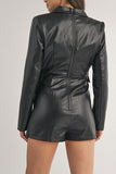 Risky Business Faux Leather Romper