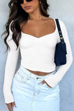 Sweetheart Neck Crop Tee *Multiple Color Options*