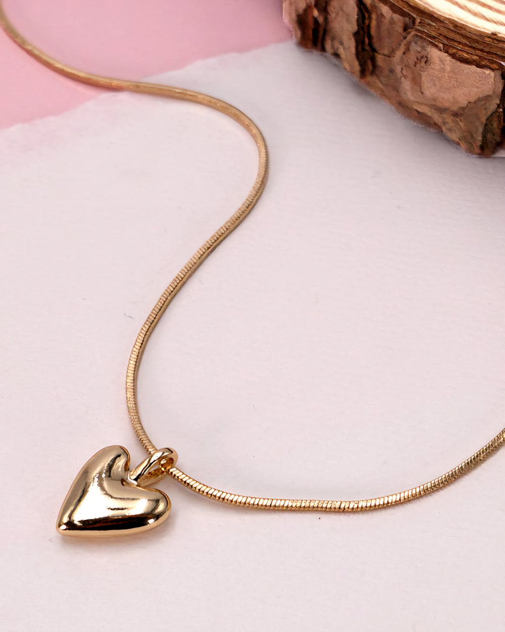 With Love Puff Heart Necklace