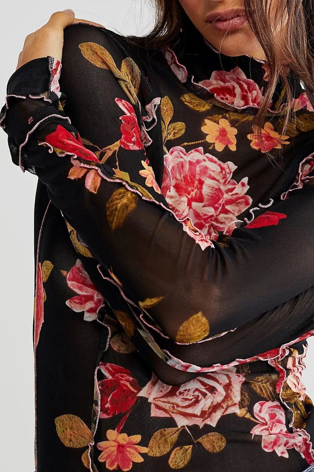 Floral Print Long Sleeve Top *Multiple Color Options*