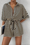 Tie Waist Striped Romper *Multiple Color Options*