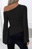 Ribbed Asymmetrical Hem Top *Multiple Color Options*
