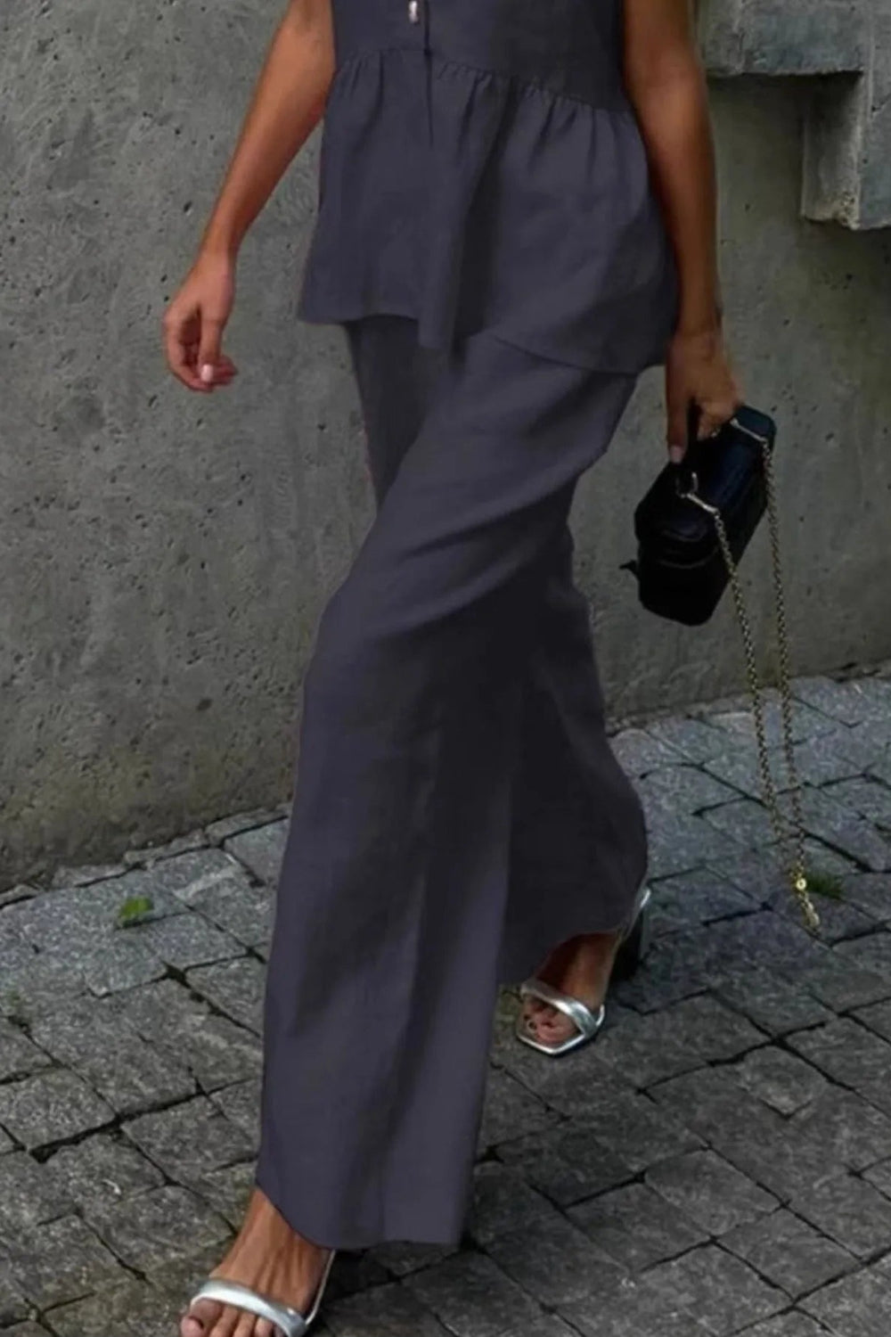V-Neck Vest and Pants Set *Multiple Color Options*
