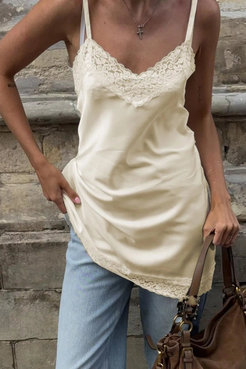 Lace Detail V-Neck Cami *Multiple Color Options*