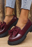 Bow Faux Leather Loafers *Multiple Color Options*