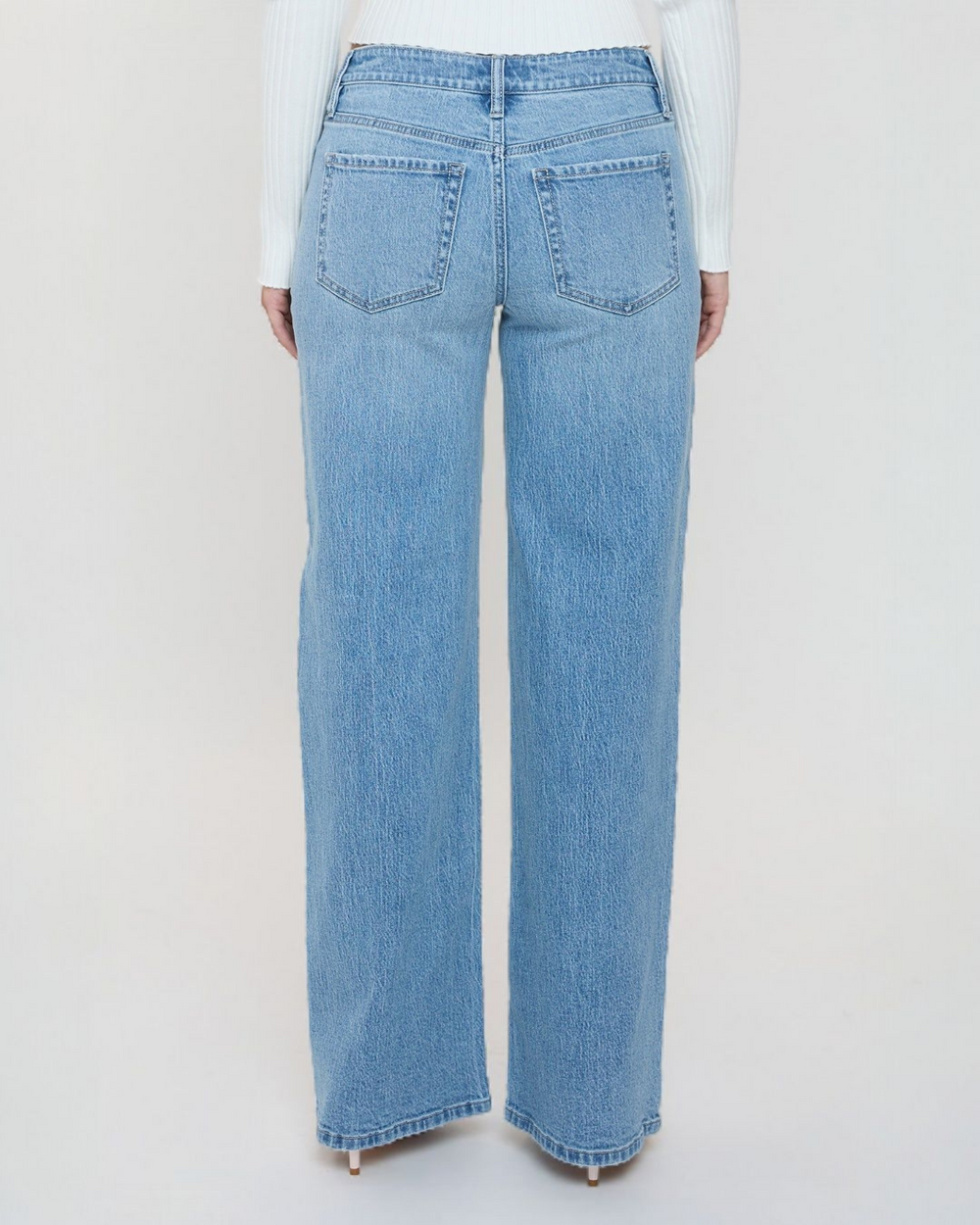 Bella Asymmetrical Relaxed Rise Wide Leg Jeans