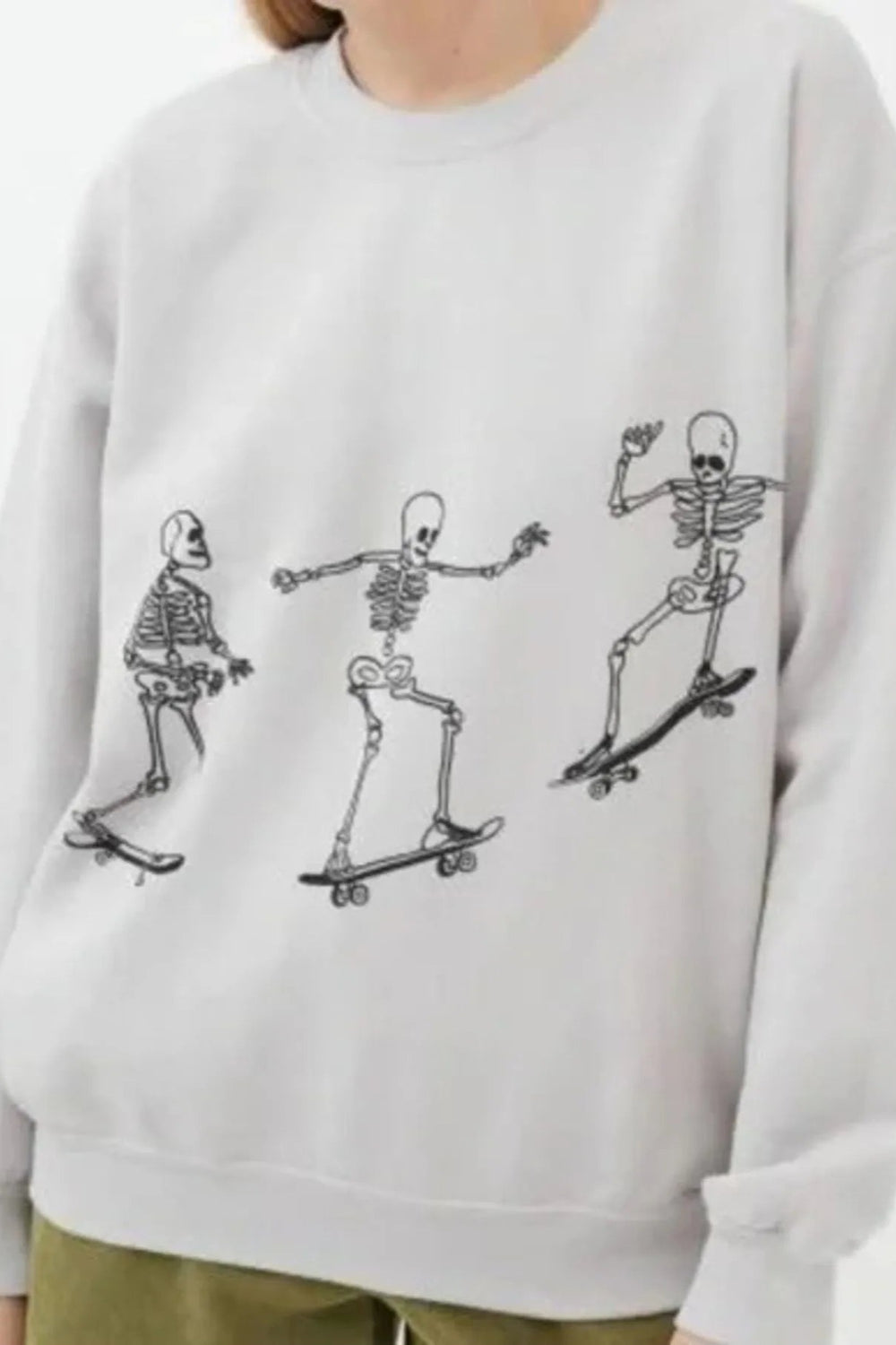 Skeleton Oversized Sweatshirt *Multiple Color Options*