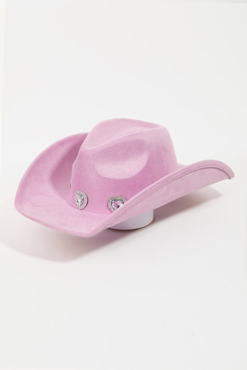 Rhinestone Heart Cowboy Hat *Multiple Color Options*