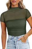 Mesh Short Sleeve Top *Multiple Color Options*