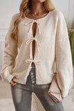 Tied Drop Shoulder Cardigan *Multiple Color Options*