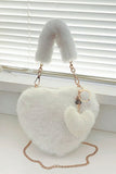 Heart Shape Faux Fur Handbag *Multiple Color Options*