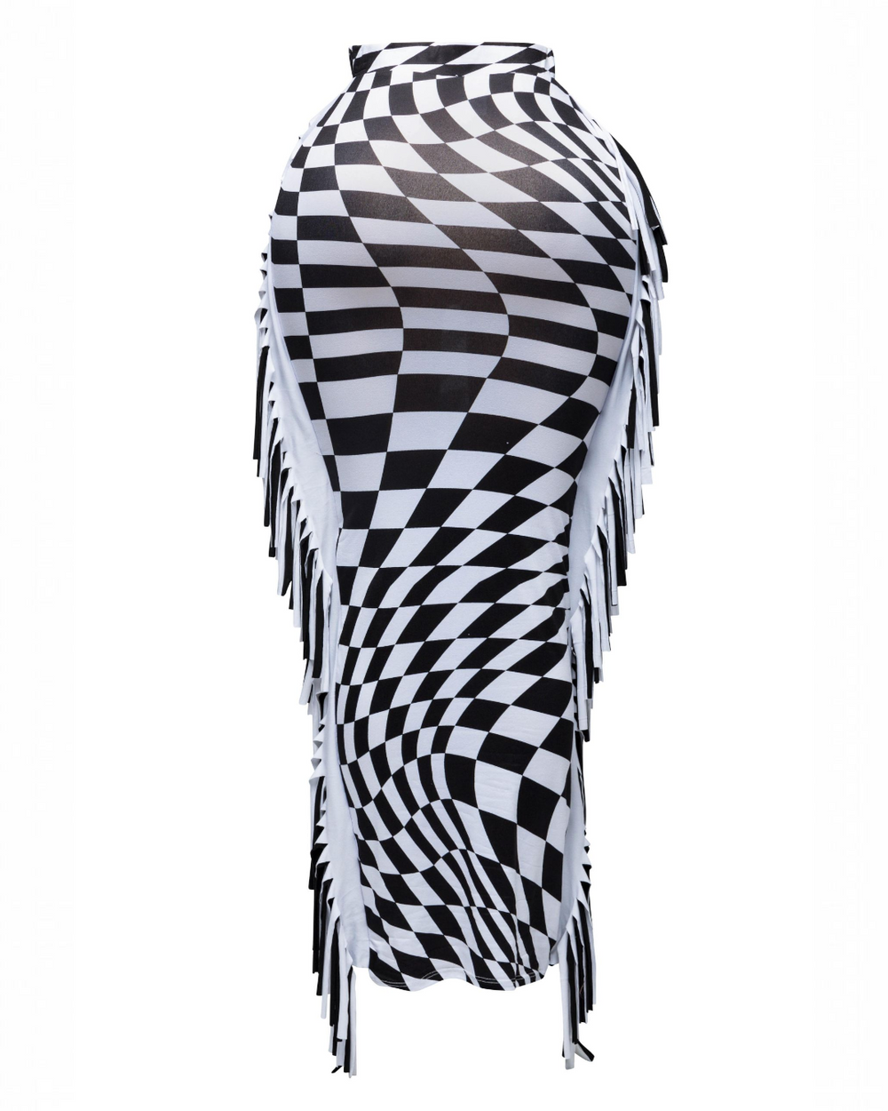 Monochrome Muse Fringe Skirt