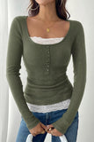 Lace Detail Ribbed Top *Multiple Color Options*
