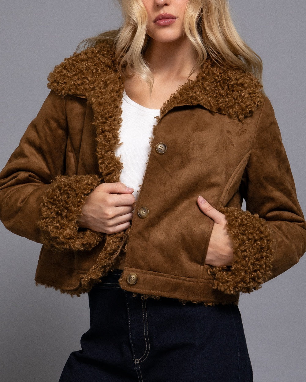 Penny Lane Faux Suede Jacket