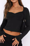 Sweetheart Neck Crop Tee *Multiple Color Options*