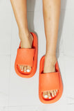 Arms Around Me Open Toe Slide in Orange