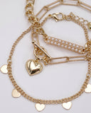 Heart Of Gold 3 Piece Bracelet Bundle