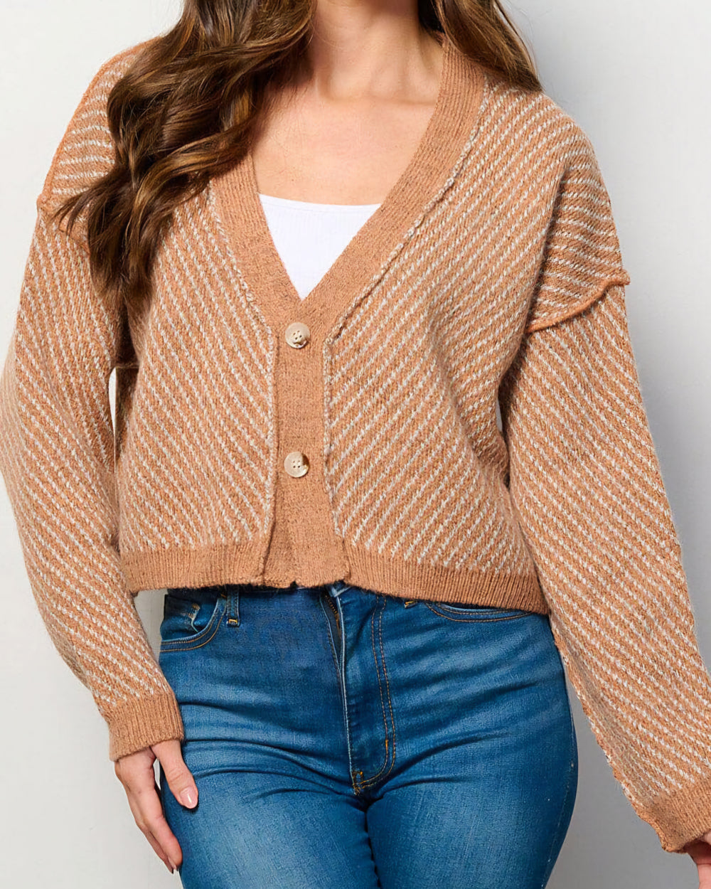 The Frankie Striped Cardigan Sweater