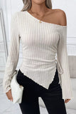 Ribbed Asymmetrical Hem Top *Multiple Color Options*