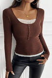 Lace Detail Ribbed Top *Multiple Color Options*