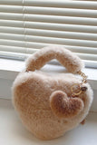 Heart Shape Faux Fur Handbag *Multiple Color Options*