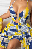 Cutout Halter Neck Cami Dress