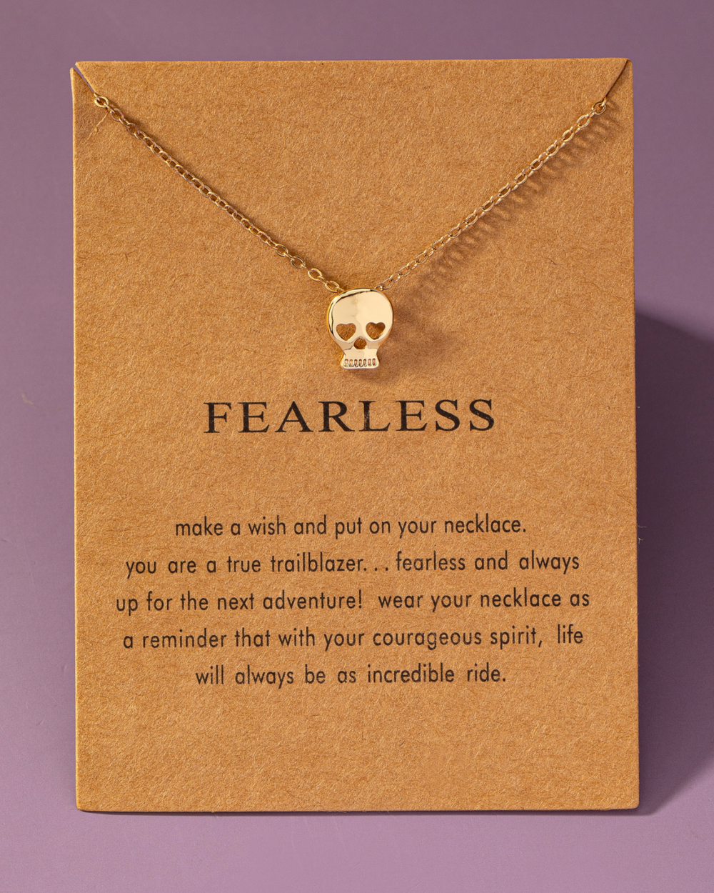 Be Fearless Mini Skull Necklace