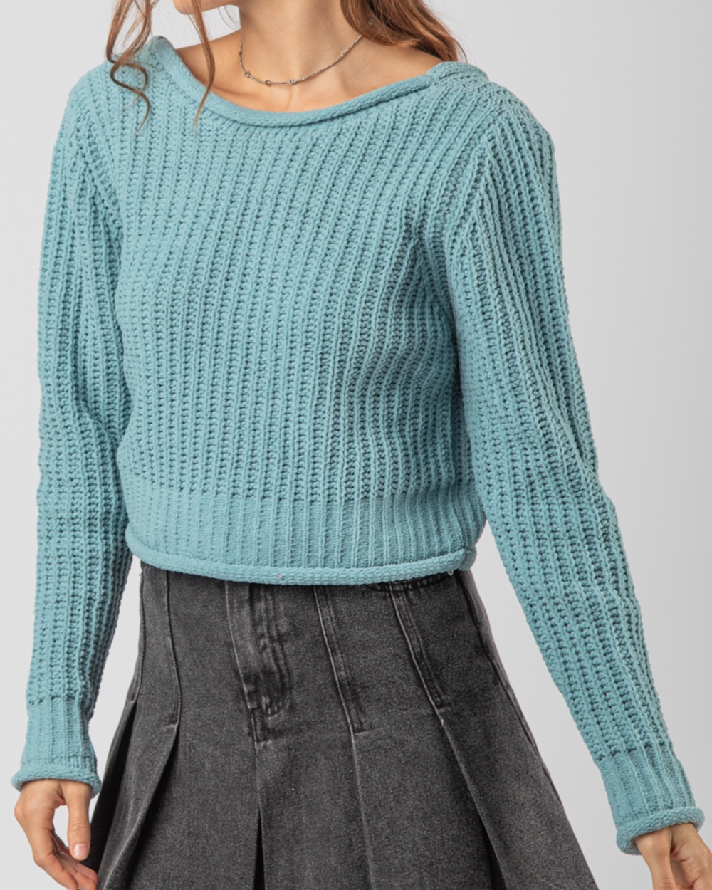 Lana Lace Up Sweater